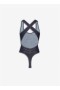  Alaia Denim Crossback Body Bodys Damer Blue Danmark
