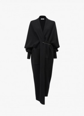  Alaia Boiled Cashmere Coats Dame Sort Danmark
