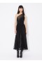  Alaia Asymmetrische Twisted Jurk Dames Zwart Nederland