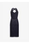  Alaia Sculpting Denim Jurk Dames Blauw Nederland