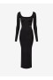  Alaia Sculpting Jersey Jurk Dames Zwart Nederland