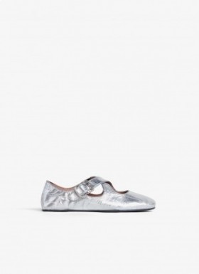  Alaia Criss Cross Ballet Ballerina Dames Zilver Nederland