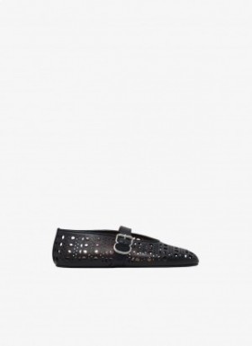  Alaia Vienne Lamsvacht Ballet Ballerina Dames Zwart Nederland