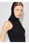  Alaia Crop Hooded Topit Naisten Musta Suomi