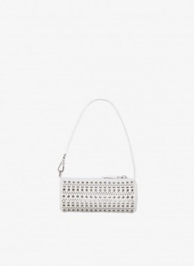  Alaia Mini Tube Clutch Bag-Sacs Femme Blanc France