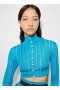  Alaia Shiny Crinoline Cardigan Westen Damen Blau Deutschland
