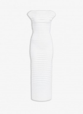  Alaia Tube Sheer Midikleid Damen Weiß Deutschland