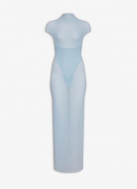 Alaia Sculpting Korsettkleid Damen Blau Deutschland