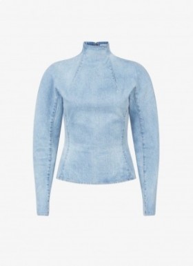  Alaia Denim Tops Damen Blau Deutschland