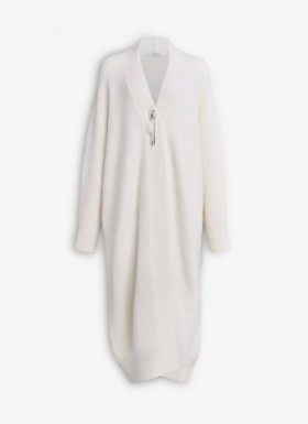  Alaia Maxi Strickmäntel Damen Weiß Deutschland