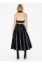  Alaia Midi "Crocodile" Pattern Φούστες Γυναικείες Μαύρες Ελλάδα