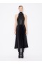  Alaia Crocodile Satin Midi Φούστες Γυναικείες Μαύρη Ελλάδα
